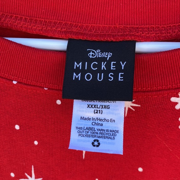 Disney Mickey and Minnie Kissmas Christmas Sweater. NWOT.  Size XXXL. Red - Picture 5 of 16